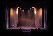 © Kozlik_mozlik - theater scene, stage light with colored spotlights and smoke