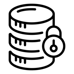 Poster - Internet web locked icon. Outline internet web locked vector icon for web design isolated on white background