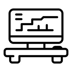 Poster - Ergonomic equipment icon. Outline ergonomic equipment vector icon for web design isolated on white background