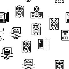 Poster - Policies Data Process Seamless Pattern Vector