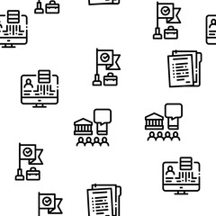 Poster - Policies Data Process Seamless Pattern Vector
