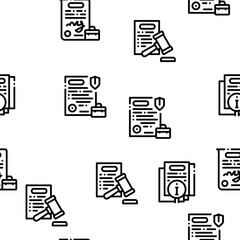 Poster - Policies Data Process Seamless Pattern Vector