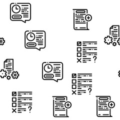 Poster - Audit Finance Report Seamless Pattern Vector