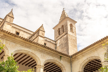 Interior of the Cloister and tower of Sant Vicenç Ferrer church