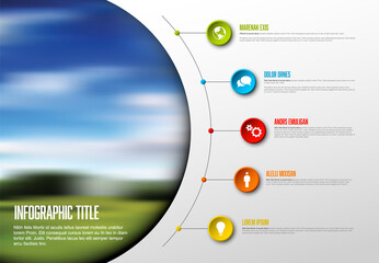 Poster - company infographic timeline report template with big photo placeholder