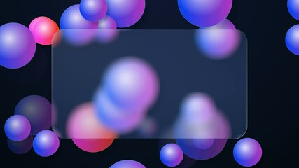 Aufkleber - Glassmorphism trendy geometric background. Graphics with the effect of translucent glass or plastic.