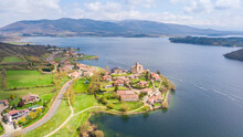 Aerial View Of Ullibarri Ganboa Reservoir, Spain