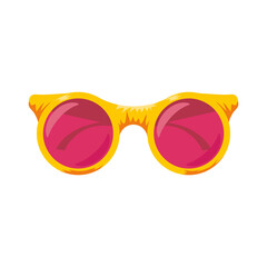 Canvas Print - yellow sunglasses accessory