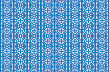 Pattern, Blue Floral Pattern For Oriental Tiles