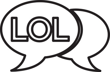 internet acronym chat bubble icon sign design