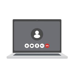 Poster - online video call interface template with user icon. ui screen. online business webinar chat. video 