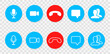 © 4zevar - Video cal icon set for template online video