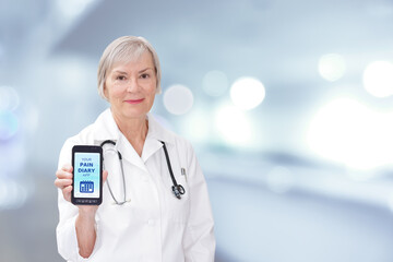 doctor mobile phone pain diary app