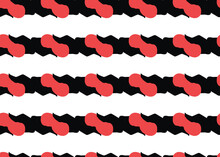 Vector Texture Background, Seamless Pattern. Hand Drawn, Red, Black, White Colors.