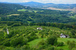 Panorama über Rovensko pod Troskami im Okres Semily Tschechien, Landschaft mit Aussicht