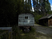 Abandoned Motor Home In The Patagonian Forest