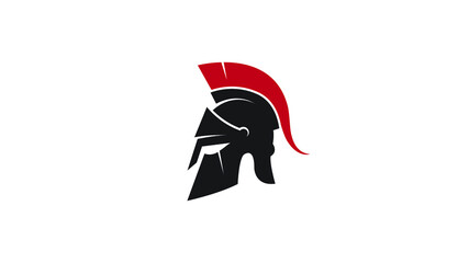 Creative Spartan Helmet Logo Design Vector Symbol Illustration