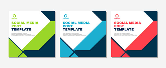 Wall Mural - set of modern abstract unique editable social media banner template.promotional web banner for socia