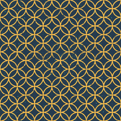 Aufkleber - Vintage Yellow Seamless Pattern Textured on Dark Background