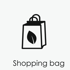 Poster - Shopping bag vector icon.  Editable stroke. Linear style sign for use on web design and mobile apps, logo. Symbol illustration. Pixel vector graphics - Vector