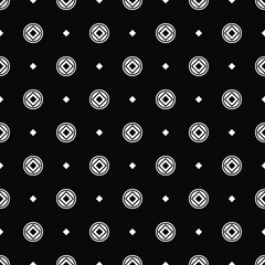 Abstract Seamless Pattern Black Doodle Geometric Figures Background Vector