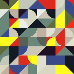 Aufkleber - Multi-colored Abstract Geometric Shapes Background. Vector background