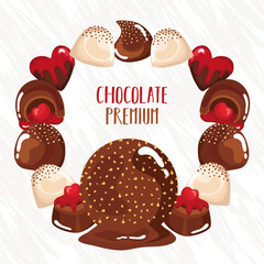 Poster - chocolate premium lettering