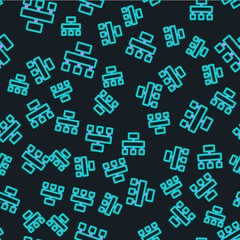 Aufkleber - Line Site map icon isolated seamless pattern on black background. Vector