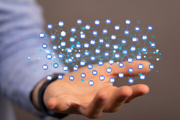 data network 3d digital info
