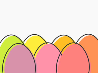 Wall Mural - Easter card background. Easter eggs colorful banner.