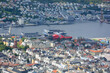 Bergen in Norwegen Stadtansicht von oben