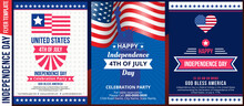 Happy Independence Day 4 Th July, United States Of America Day. United States Of America Independence Day. 4th July Happy Independence Day Flyer Design Template. USA Symbol, Fourth Of July Independenc