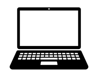 Laptop icon. Laptop in flat style isolated on white background vector