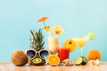 Wall Mural - Summer Tropical Cocktails