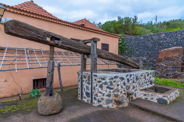 Historical exposition at the visitors center of Garajonay national park at La Gomera, Canary Islands, Spain