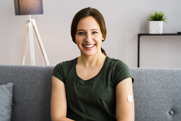 woman with contraception patch treatment