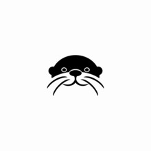 Otter Logo Icon Design Vector Illustration