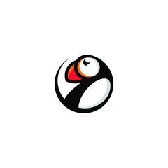 Wall Mural - Puffin Bird Logo Animal Symbol Vector Graphic Art 
Business Company Template Logotype Sign Element Emblem Design Art Icon