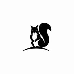 Wall Mural - stand ready squirrel icon logo design inspiration