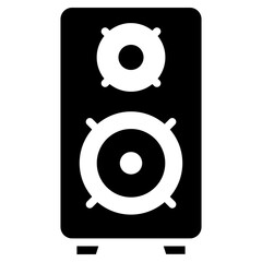 Canvas Print - Icon of sound speaker in solid style