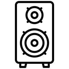 Canvas Print - Icon of sound speaker in linear style