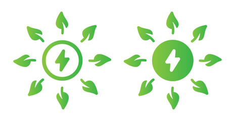 Poster - Green power plant energy icon vector illustration. Ecology concept.