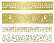 Gold bordüren, goldener rahmen Illustration