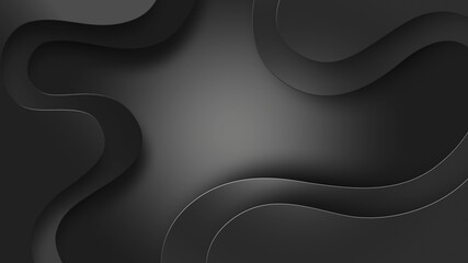 Poster - Minimal dynamic gradient background with copy space. Geometric Backdrop. Fluid 3d shapes composition.