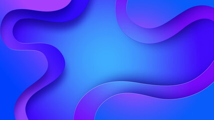 Aufkleber - Minimal dynamic gradient background with copy space. Geometric Backdrop. Fluid 3d shapes composition.
