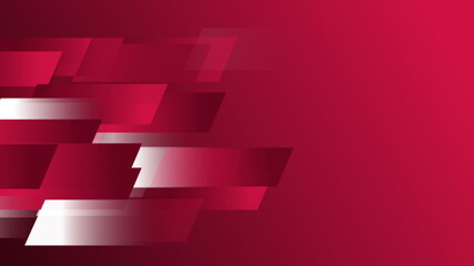 Aufkleber - Red crimson squares shapes minimal background. Motion graphics copy space.