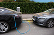 Electric cars with a charging station