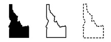 Idaho State Isolated On A White Background, USA Map