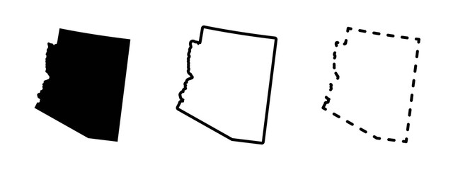 Poster - Arizona state isolated on a white background, USA map