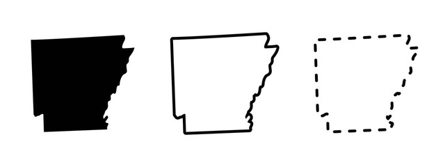 Wall Mural - Arkansas state isolated on a white background, USA map
